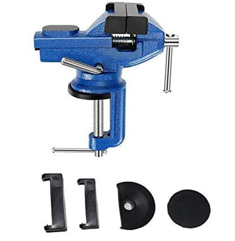 ⏳🔥LIMITED-TIME 50% OFF! ⏰Mini Bench Vice – Heavy-Duty Cast Iron, 360° Rotation & Clamp-On – For Workshops, Garages & DIY 💪