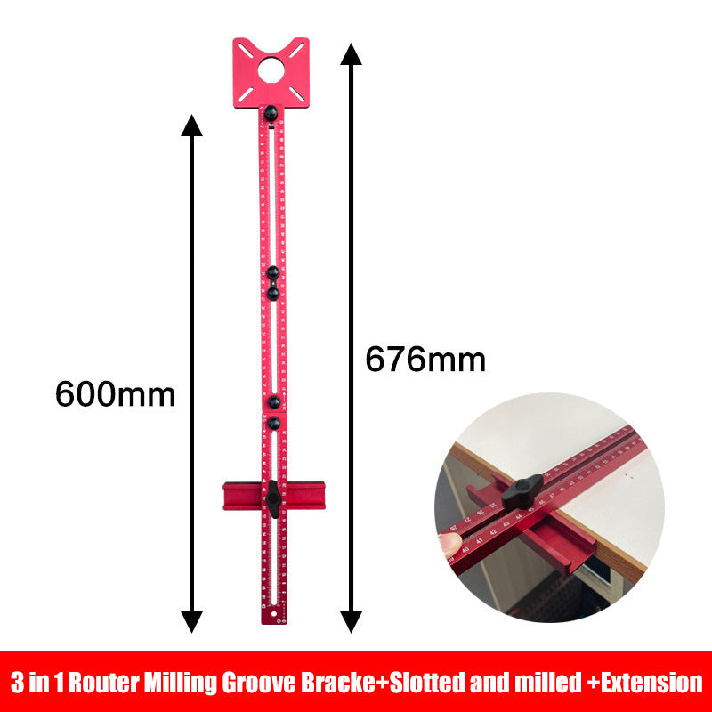 🎁2026 New Arrivals 50% OFF💥3-in-1 Router Milling Groove Bracket – Adjustable, Inch/cm Scales, Modular Design 🛠️