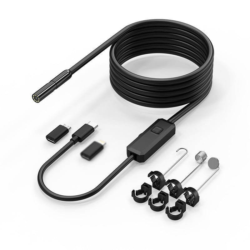 🥳 Waterproof HD Endoscope Camera – 200W HD, 8mm probe. Type-C/Micro/Lightning – plug & play with 99% phones. Ideal for tight spaces! 🔌✨