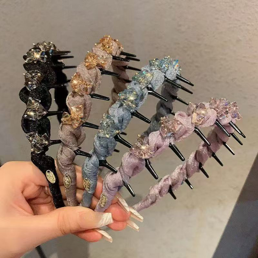 ✨✨Rhinestone Headband with Teeth for Women