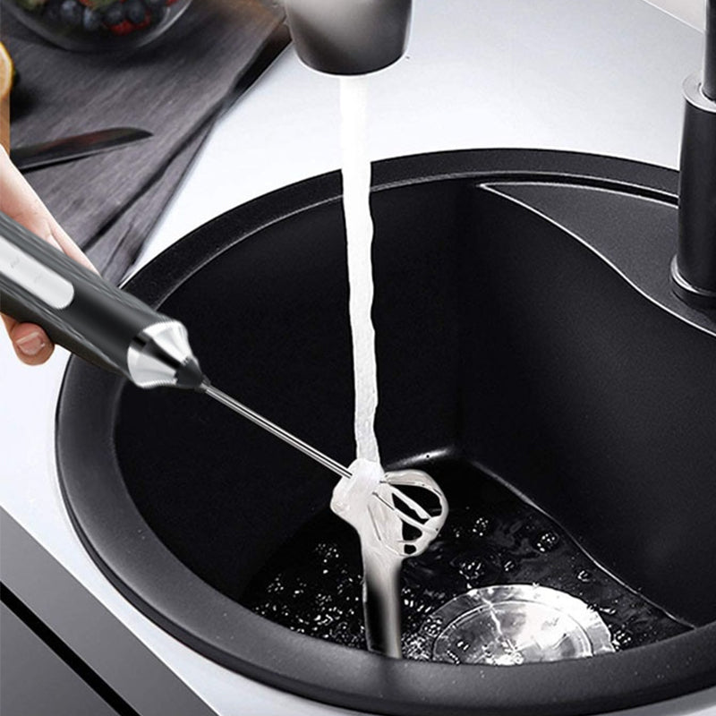 ⏳ Time-Limited Special! ⏰ Mini Portable Electric Frother Set – 3-Speed Precision 4500/6000/8000r/min, Powerful Quiet Motor, 304 Stainless Steel Whisk, USB-C Rechargeable – 2 Interchangeable Heads for Cappuccino Latte & Matcha ☕