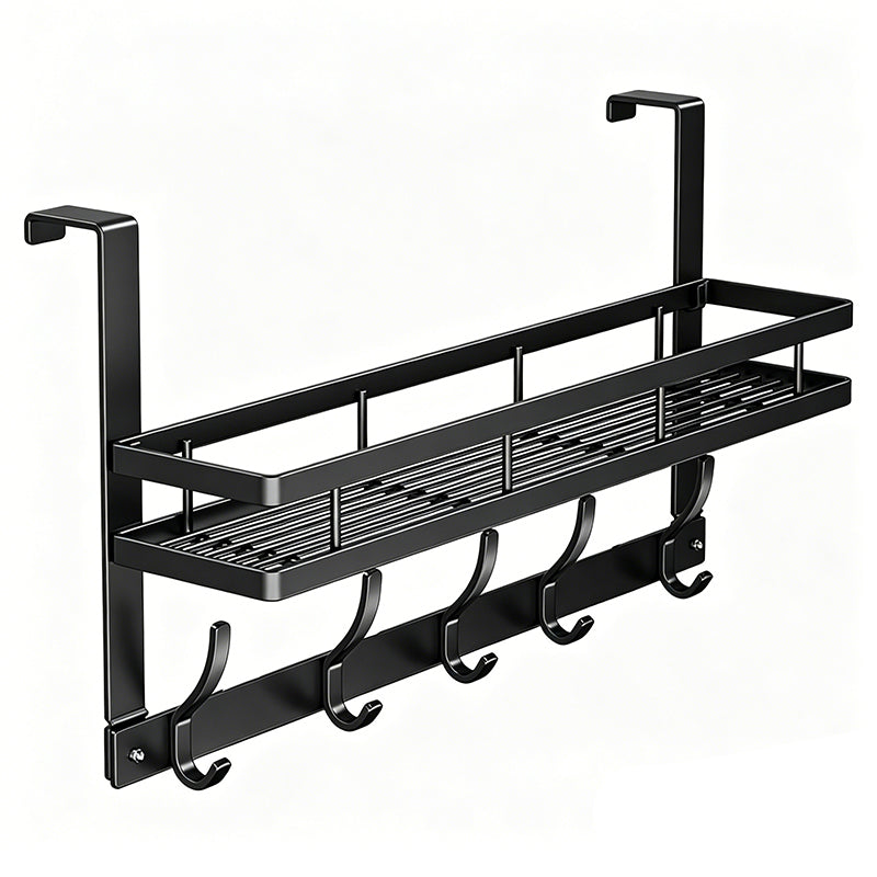 🔥 Over The Door Hooks with Storage Basket
