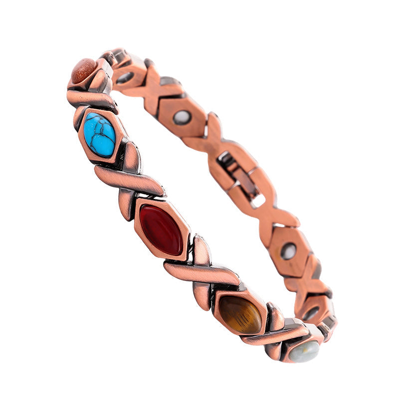 ⏳Limited-time 50% off⏰Antique Copper Finish Magnetic Stone Bracelet❤️