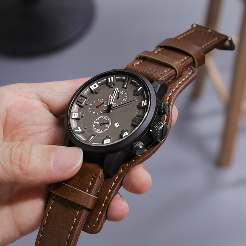 Men's Casual Large Dial Quartz Watch