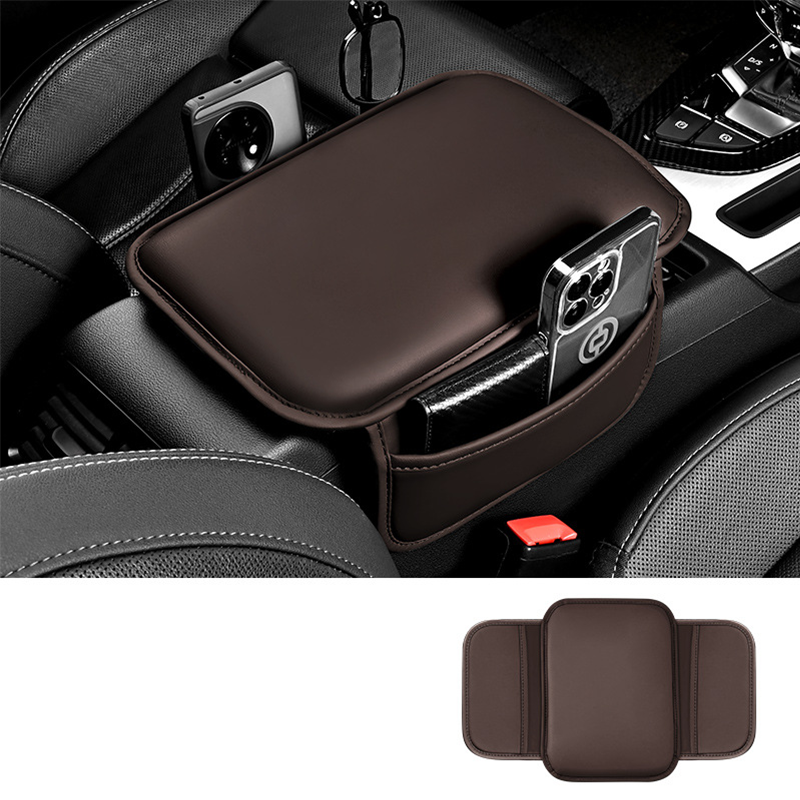 Car Center Console Cover with Side Storage Pockets