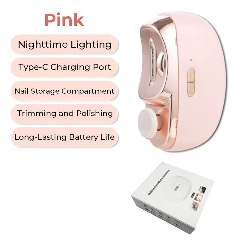 ⏳Time-Limited Special⏰2-in-1 Electric Automatic Nail Clipper & Polisher – Effortless Trimming, Smoother Edges & Compact Nail Care