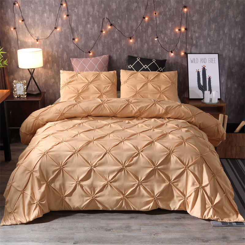 ๐ 2026 SALE 50% OFF! ๐๏ธ 3-Piece Pintuck Pleated Duvet Cover & Pillowcases Set โ Elegant Texture, Hidden Zipper & Machine Washable โจ