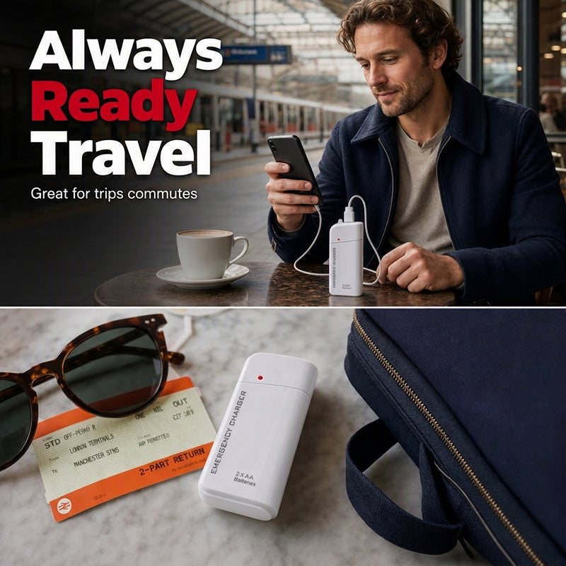 ⏳🔥LIMITED-TIME 50% OFF! ⏰🔋 Phone dead and no outlet in sight? This little charger runs on AA batteries — anywhere, anytime, no wall plug needed. ✨