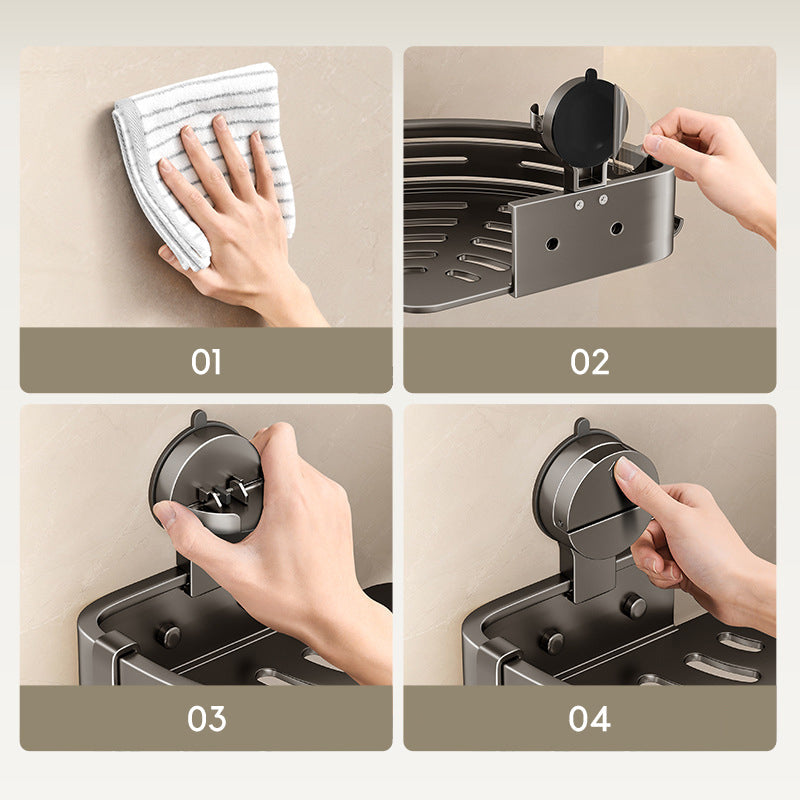 📢📢50% OFF !! ⏰Wall Mounted Bathroom Organizer with Suction Cup