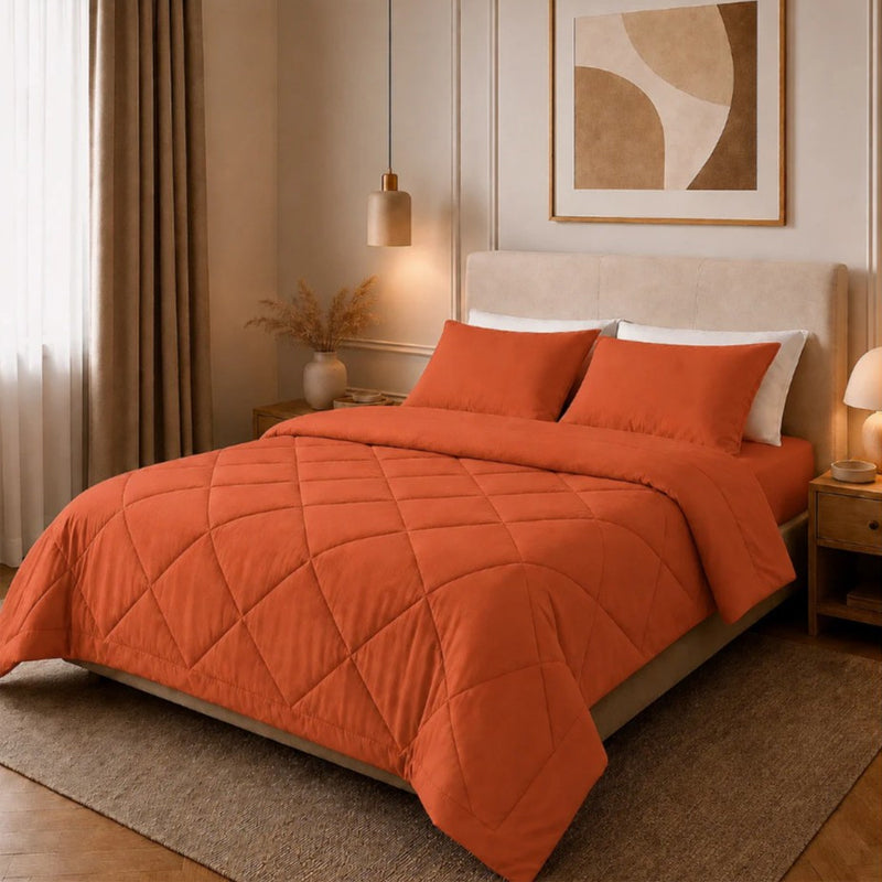 ⏳Time-Limited Special⏰3-Piece Quilted Comforter Set with Shams