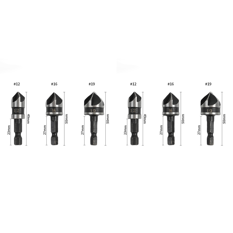 High-Carbon Steel Countersink Drill Bit Set — Precision Drilling for Wood and Metal! ✨