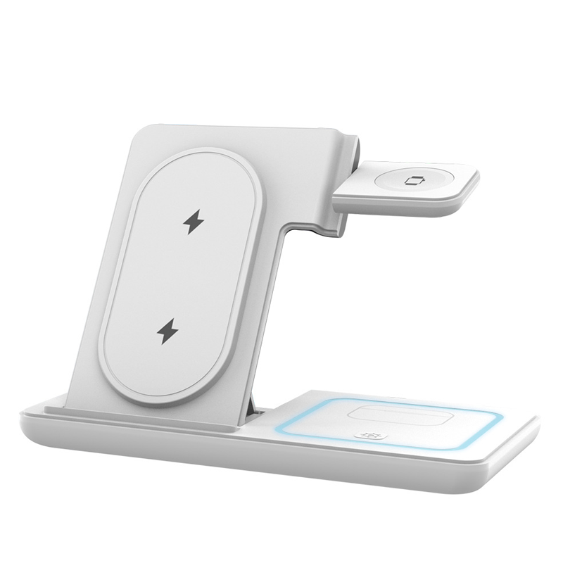 ⚡ Foldable 3-in-1 Wireless Charging Station – 15W Charger for Phone, Watch & Earbuds