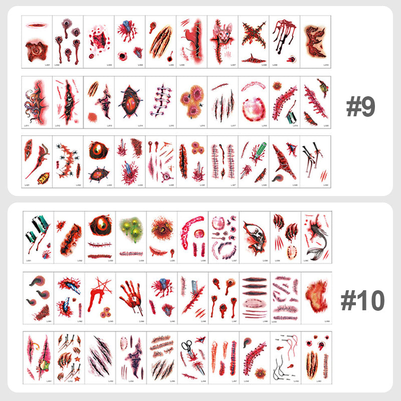👻 LIMITED-TIME 50% OFF! ✨ Halloween Temporary Scar Tattoo Stickers – Realistic Wound, Skin-Friendly, Easy Apply 🕸️