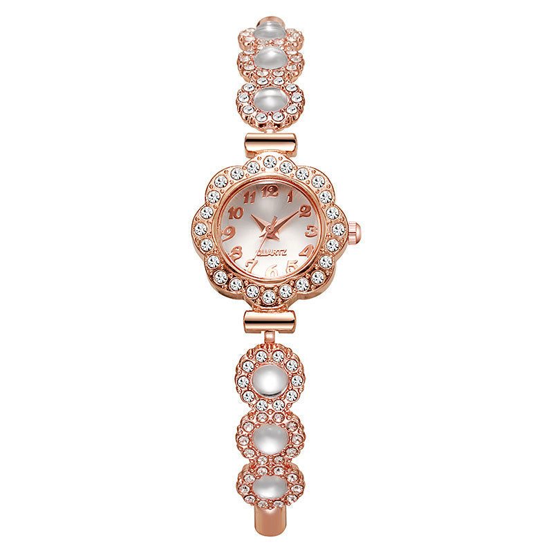 ⏳Limited-time 50% off⏰Women's Elegant Rhinestone Floral Bezel Watch🌸💎⌚