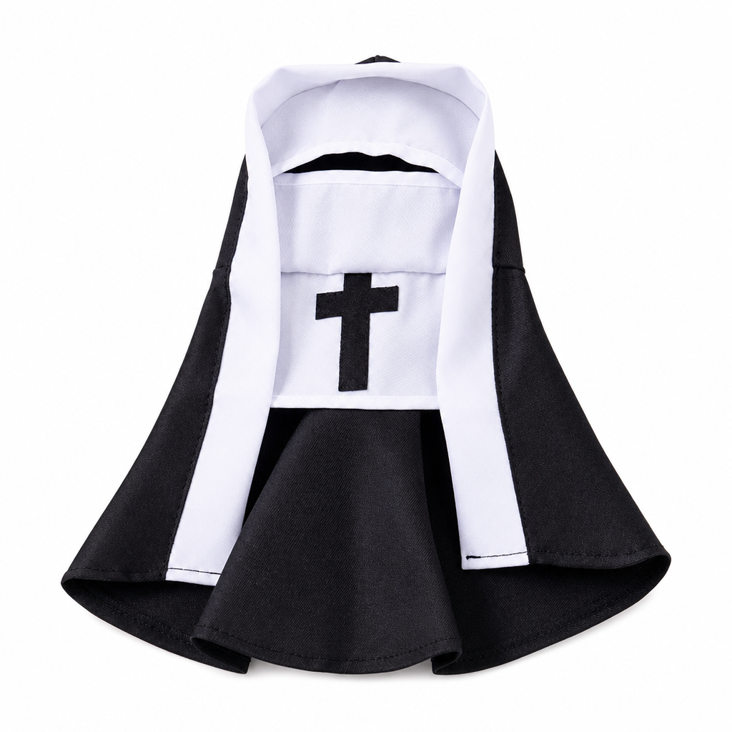 ⏳Limited-time 50% off⏰Funny Pet Nun Costume for Cats and Small Dogs Cosplay Outfit for Dress Up and Photo Props🐱✝️