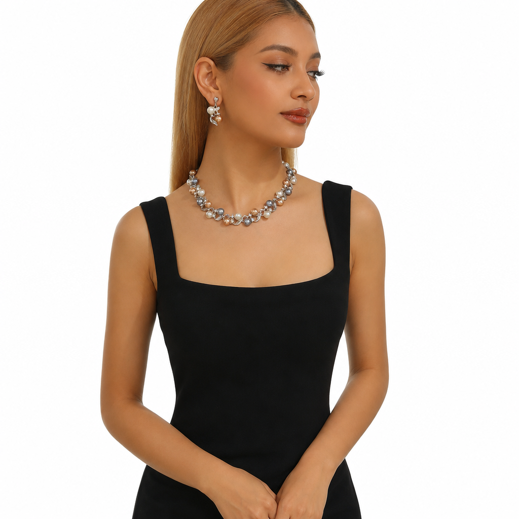 📢📢 50% OFF🌸Vintage Floral Jewelry Set – 2-Piece Leaf & Flower Bridal Accessories for Women