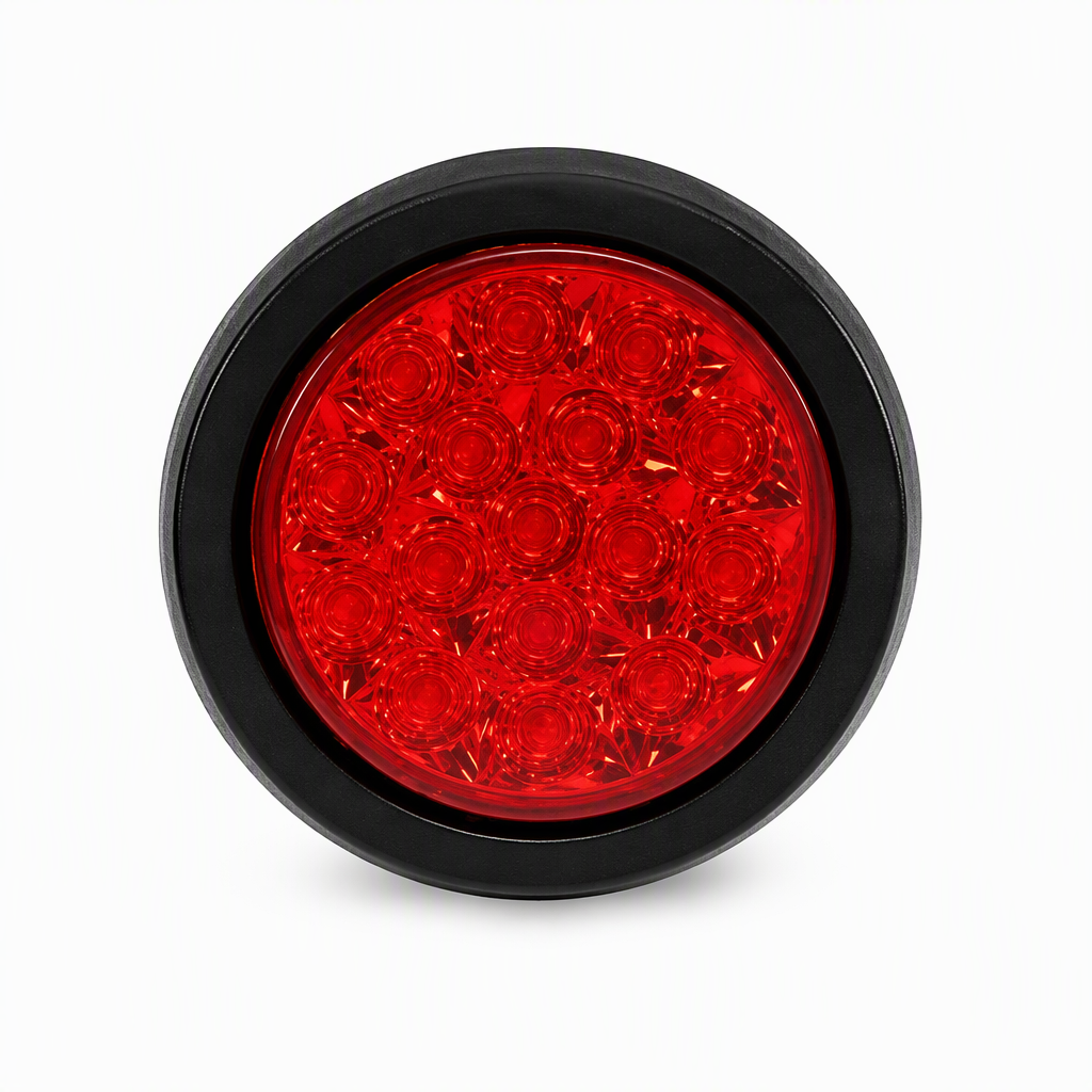 📢📢50% OFF !! ⏰1 Pair of 4 Inch Round LED Tail Lights 12V 24V Turn Signal Brake Lights for Trucks and Trailers