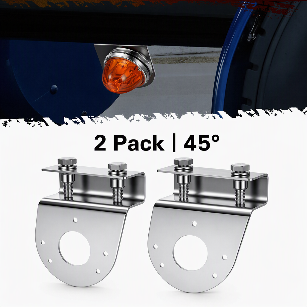 📢📢50% OFF !! ⏰Universal 304 Stainless Steel L-Shaped Watermelon LED Light Brackets for Truck Underglow Chassis Lights 2-Pack