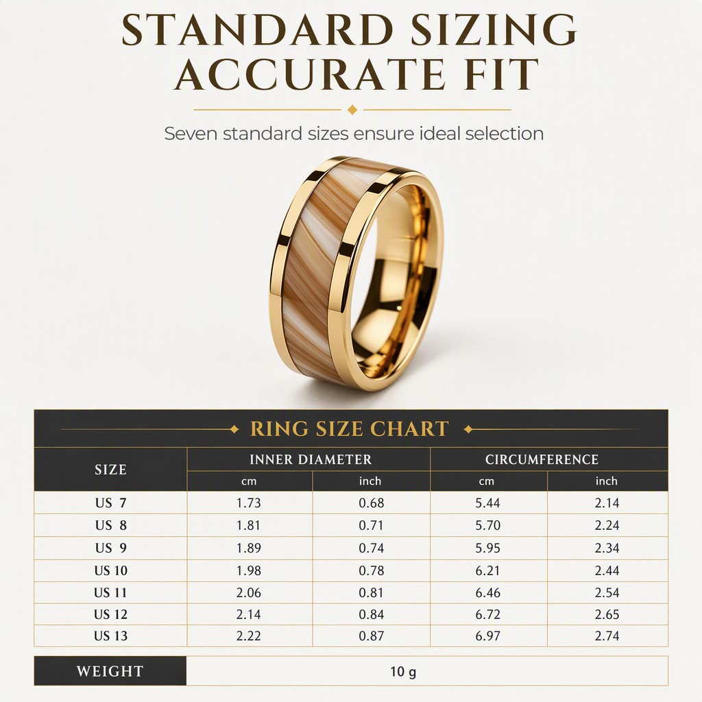 💍 50% OFF! ✨ Stainless Steel Enamel Stripe Band Ring – Tarnish-Free 316L Titanium Steel, Gleaming 18K Gold Mirror Electroplating, Contrasting Black Enamel Stripe Inlay & Ergonomic Comfort-Fit Interior – 7 Sizes 💎