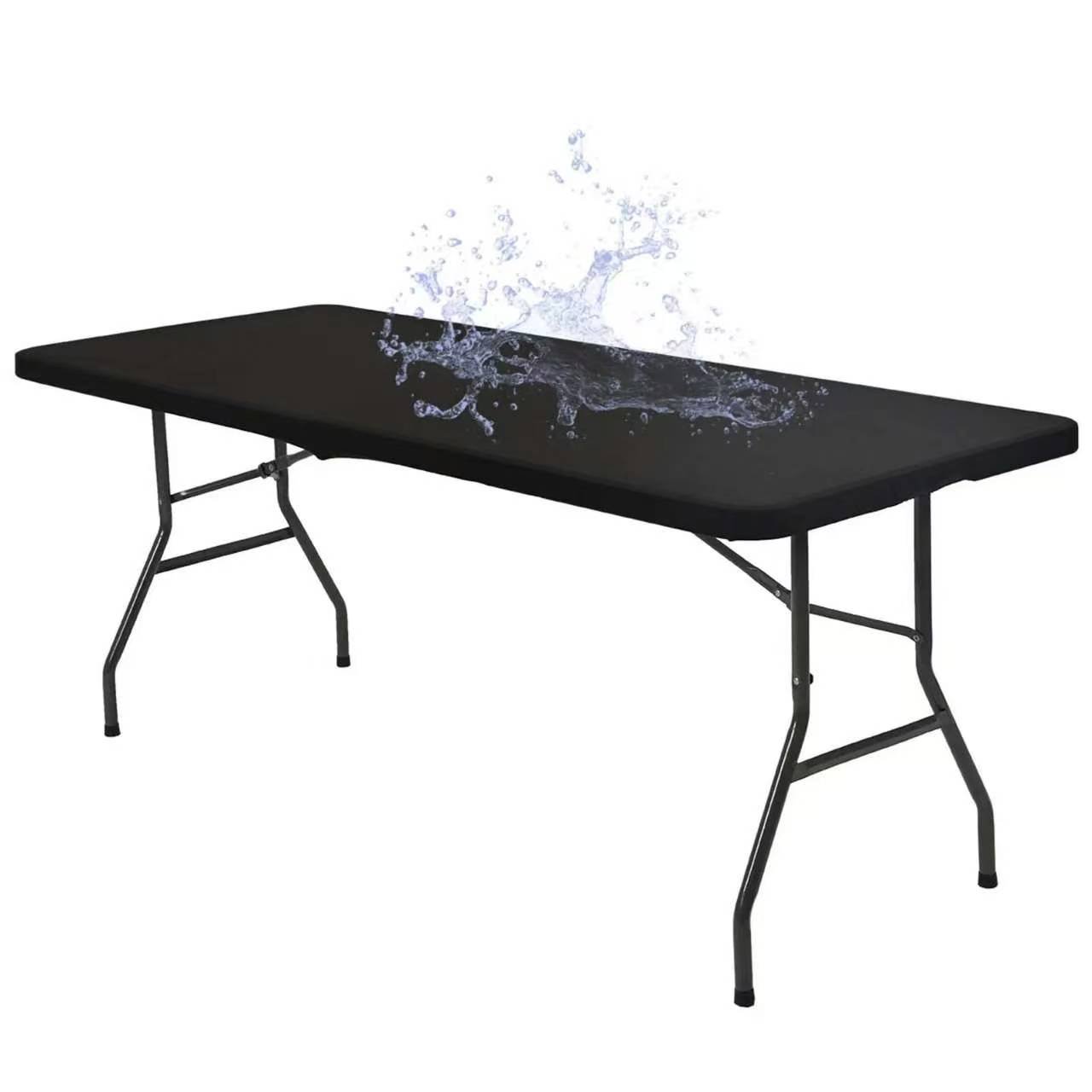 🌸 LIMITED TIME 50% OFF! ✨Pack Stretch Fabric Table Top Cap Cover, fits 4ft/6ft/8ft Tables
