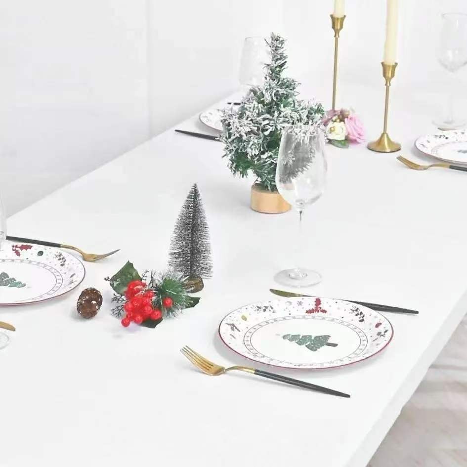 🌸 LIMITED TIME 50% OFF! ✨Pack Stretch Fabric Table Top Cap Cover, fits 4ft/6ft/8ft Tables