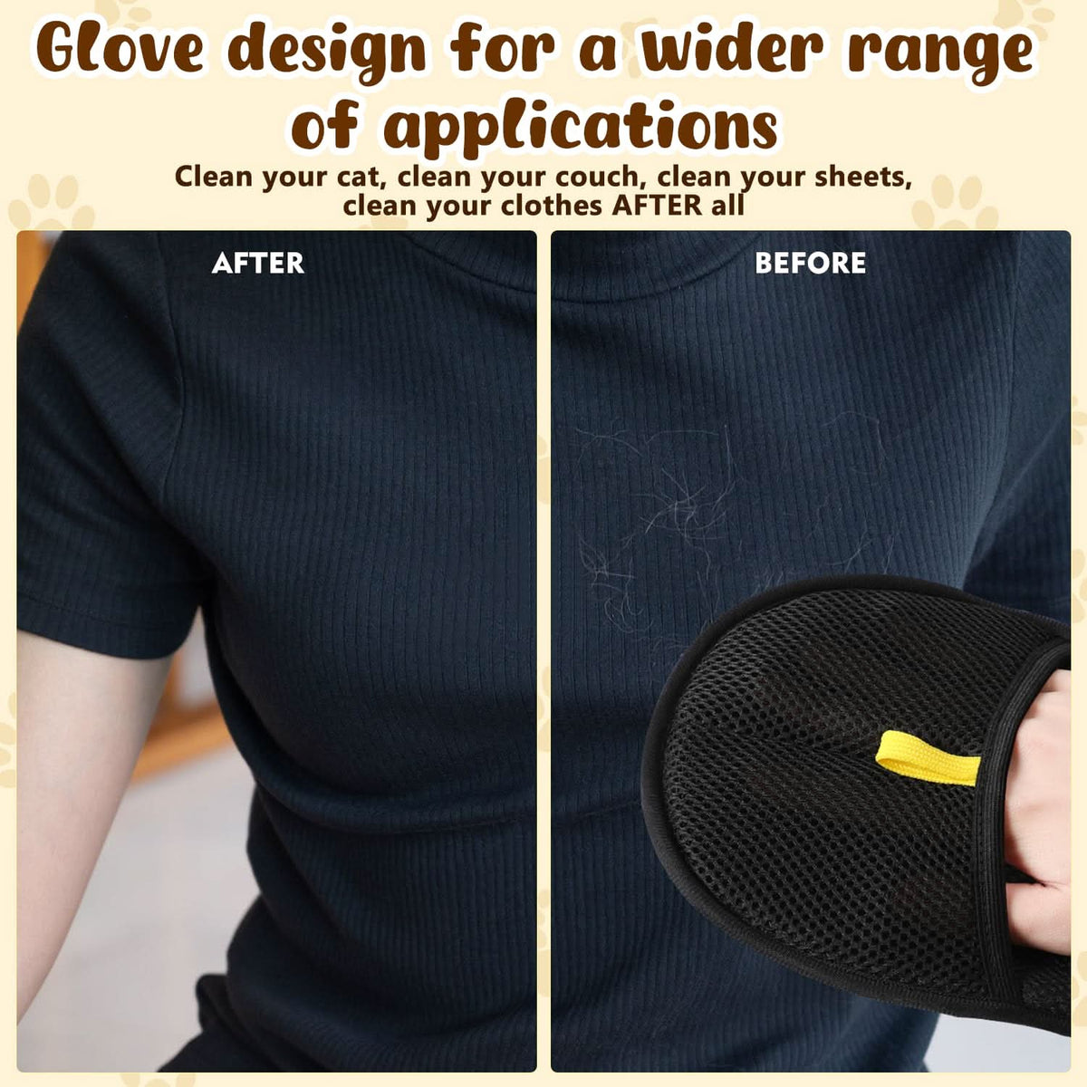 🐾 50% OFF! ✨ Pet Hair Remover Gloves – Double-Sided Silicone Bristles, Ergonomic Non-Slip Fit & Washable Reusable – Remove Fur from Sofas, Clothes & Carpets in Seconds 🧤