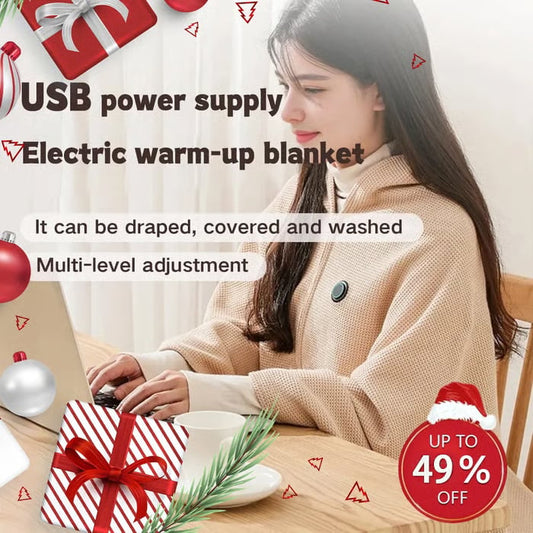 🎅Best Winter Gifts 🔥Portable Heated Shawl – Stay Warm Anywhere, Anytime (Buy 2 Get Free Shipping)
