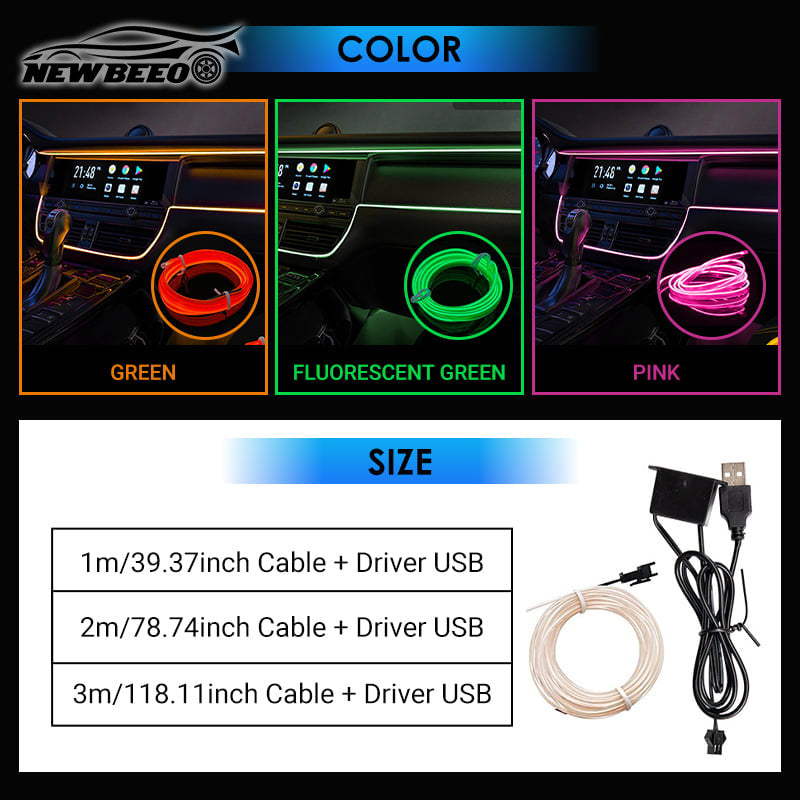 ⏳Limited-time 50% off💥 Car Interior LED Strip Atmosphere Lights Pro – Add a Custom Glow to Your Cabin, Easy to Fit & Great for Evening Drives 💡