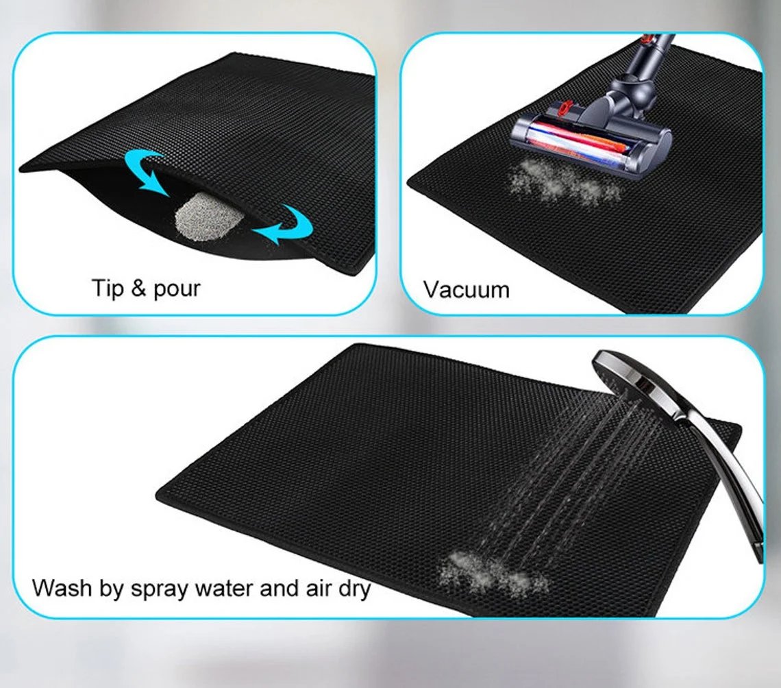 🐾 LIMITED-TIME 50% OFF! ✨ Non-Slip Cat Litter Mat – Waterproof, Easy Clean, Odor-Free 🧹