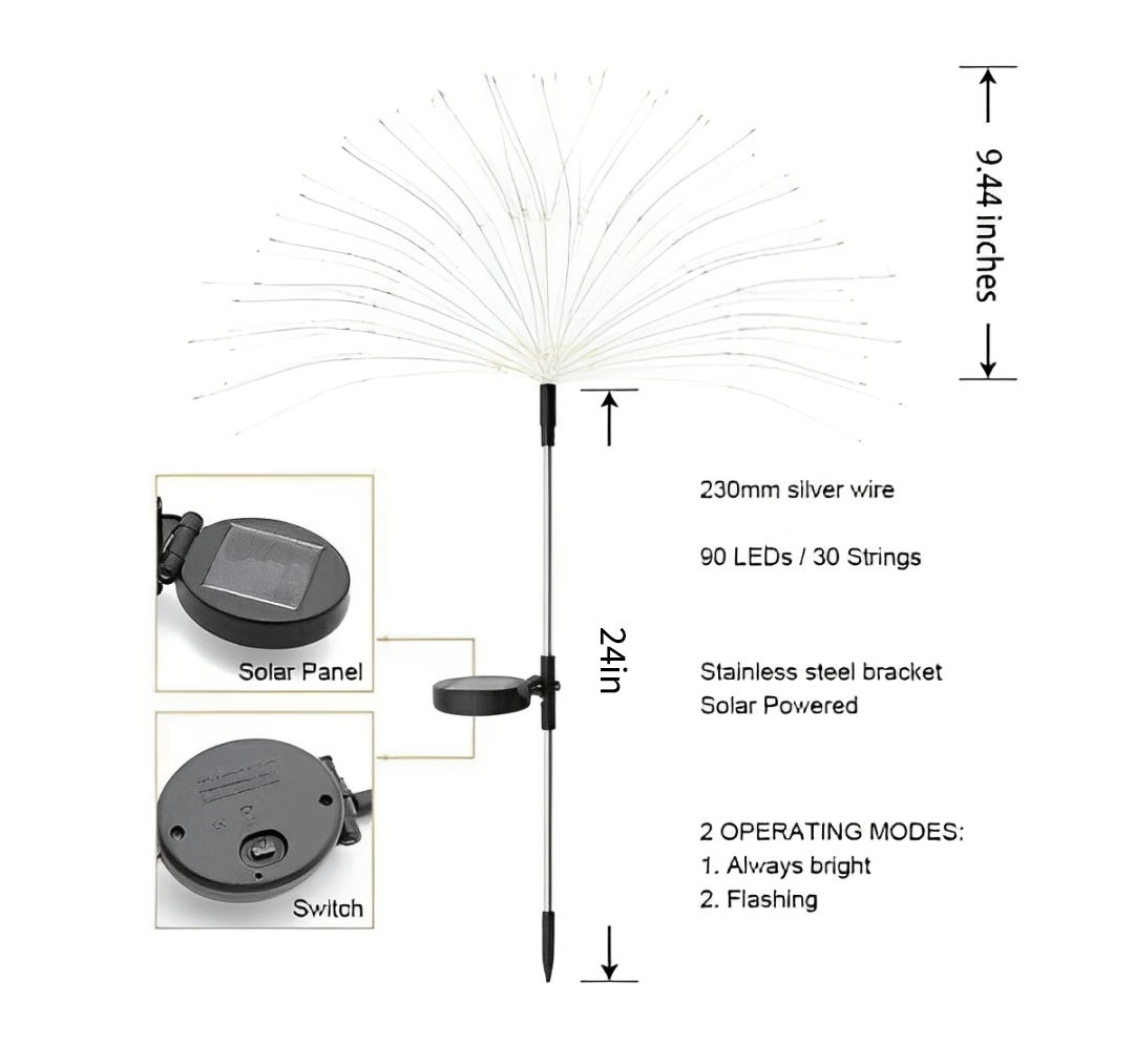 ⏳Time-Limited Special⏰Waterproof Solar Garden Fireworks Lamp