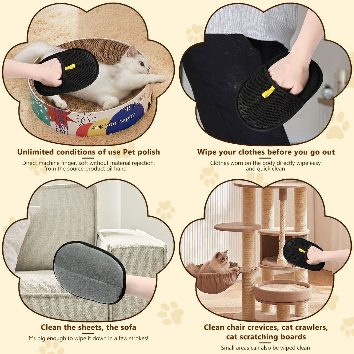 🐾 50% OFF! ✨ Pet Hair Remover Gloves – Double-Sided Silicone Bristles, Ergonomic Non-Slip Fit & Washable Reusable – Remove Fur from Sofas, Clothes & Carpets in Seconds 🧤
