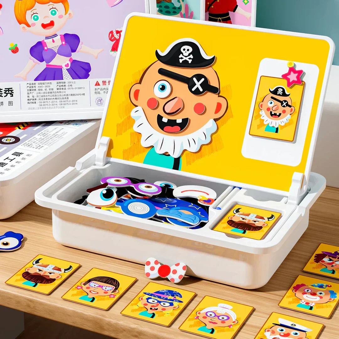🎉50% OFF🎉 Magnetic Puzzle Dress-Up Game Children's Double-Sided Educational Toy Portable Preschool Learning Toy - While Supplies Last🔥