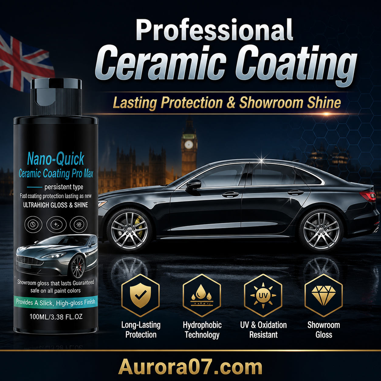 💐50% OFF! High-Gloss Nano Ceramic Spray – Mirror Shine & Long-Lasting Protection ✨🚗【Limited Offer】