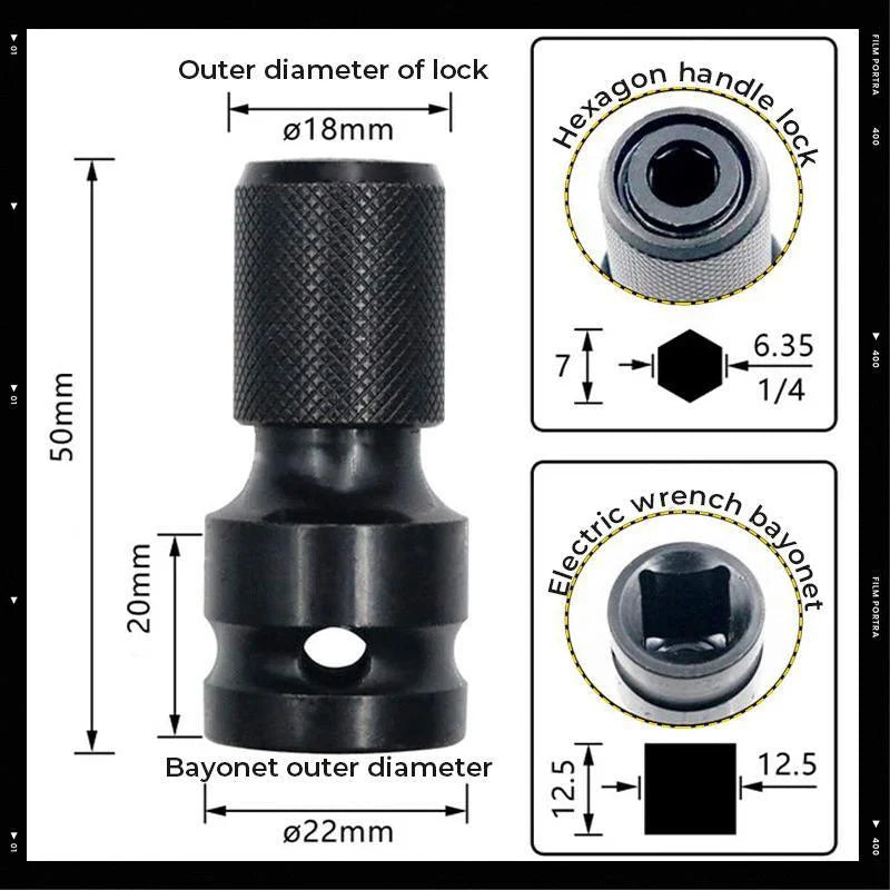 🎉 2026 Sale — Over 28,000 Sold! 🔧 1/4" Hex Shank Socket Converter – Quick Release & Chrome Moly Steel ⚙️