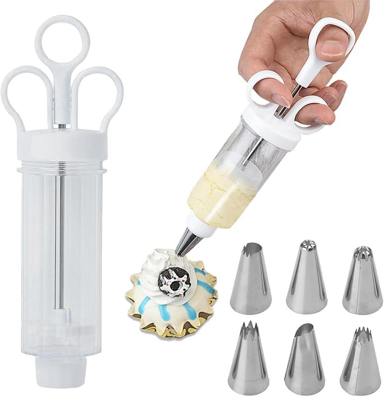 🍪 Stainless Steel Cookie Press & Cake Decorating Gun Kit