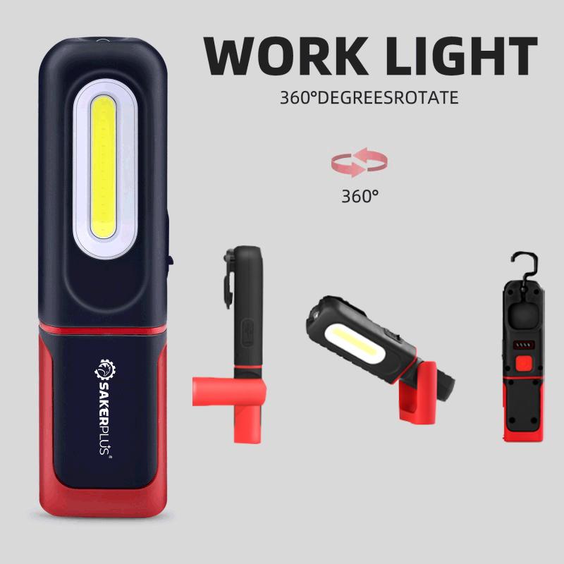 🎉 2026 Sale — Over 35,200 Sold!💡SAKERPLUS Rechargeable COB LED Work Light 🔦