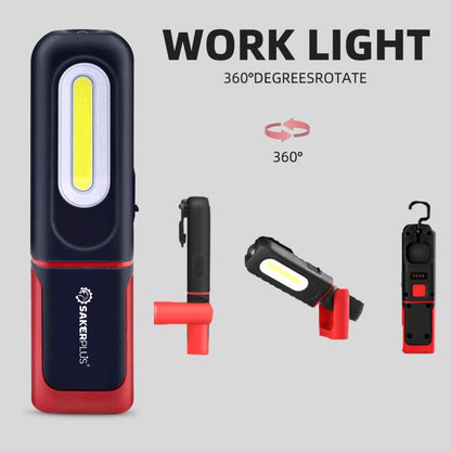 🎉 2026 Sale — Over 35,200 Sold!💡SAKERPLUS Rechargeable COB LED Work Light 🔦