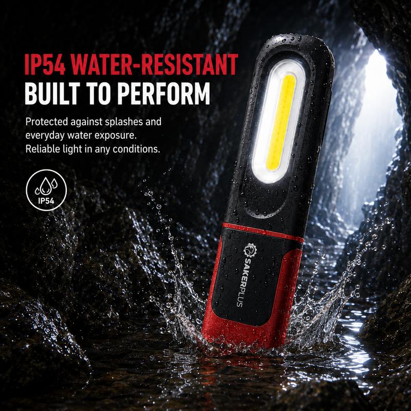 🎉 2026 Sale — Over 35,200 Sold!💡SAKERPLUS Rechargeable COB LED Work Light 🔦