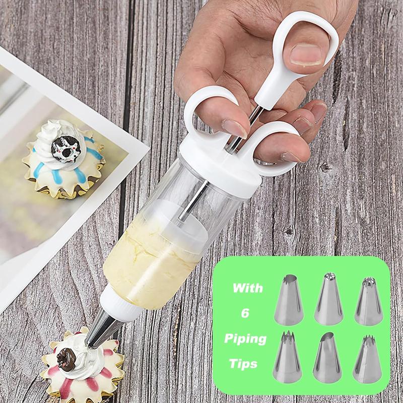 🍪 Stainless Steel Cookie Press & Cake Decorating Gun Kit