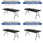 🌸 LIMITED TIME 50% OFF! ✨Pack Stretch Fabric Table Top Cap Cover, fits 4ft/6ft/8ft Tables