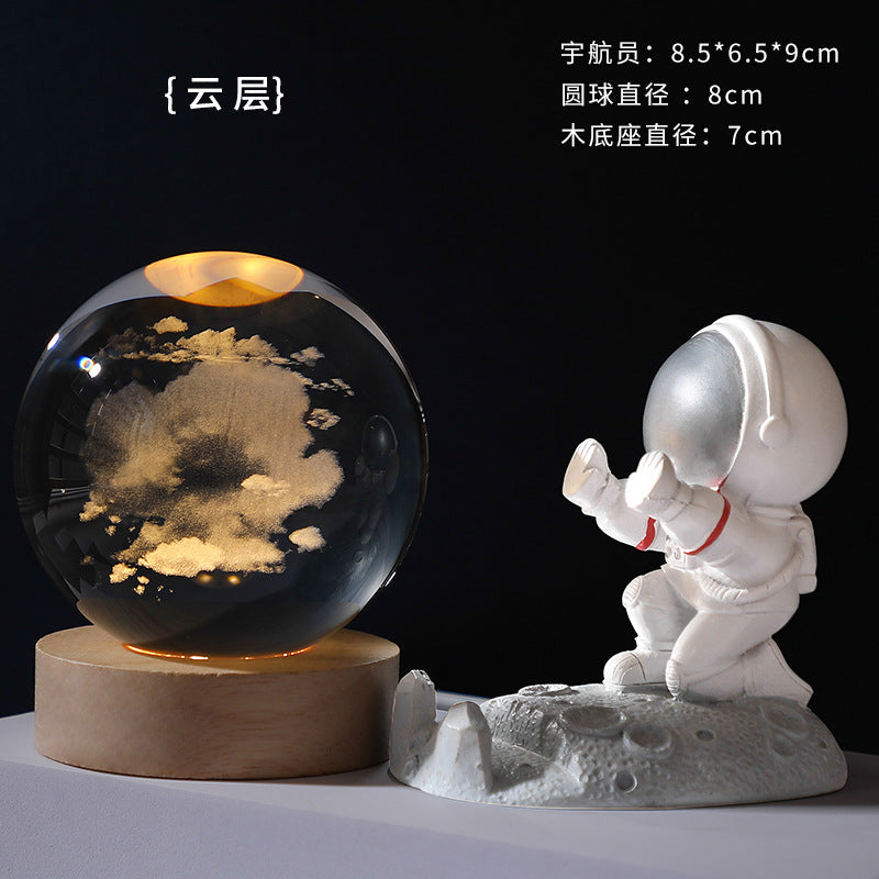 Easter 3D Galaxy Crystal Ball Nightlight Decorlamp（50% OFF）