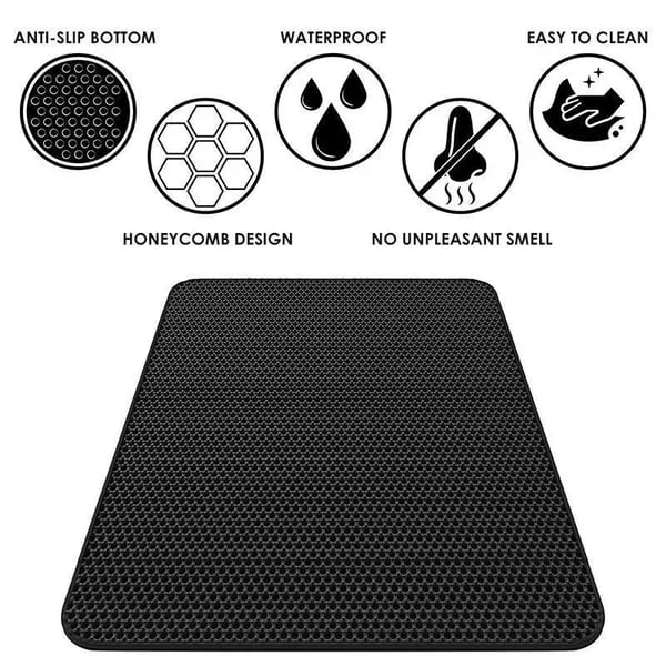 🐾 LIMITED-TIME 50% OFF! ✨ Non-Slip Cat Litter Mat – Waterproof, Easy Clean, Odor-Free 🧹