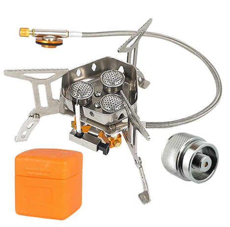 ⛺ LIMITED-TIME 50% OFF! ✨ Camping Gas Burner – 5800W, Piezo Ignition, Windproof 🔥