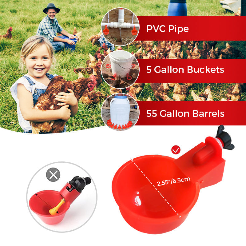 🎁Hot sale 50% OFF✨5/16 Inch Thread Automatic Poultry Water Cups
