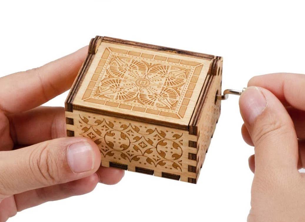 🎵"You Are My Sunshine" Musical Box, Hand Crank Wooden Engraved Music Box🎁