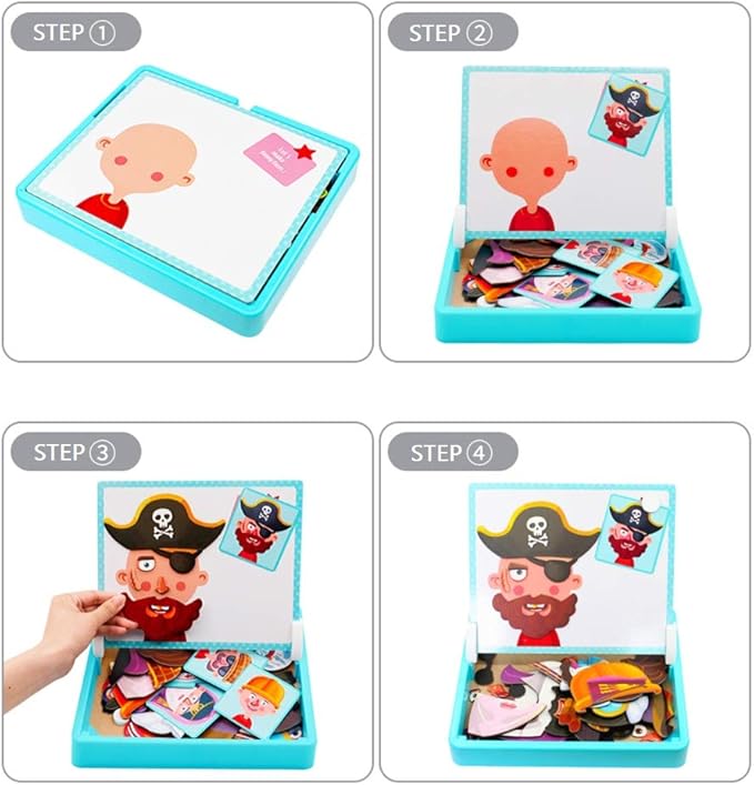 🎉50% OFF🎉 Magnetic Puzzle Dress-Up Game Children's Double-Sided Educational Toy Portable Preschool Learning Toy - While Supplies Last🔥