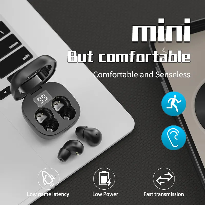 🎧 50%! ✨ Mini Wireless Earbuds – LED display case & compact 🎶