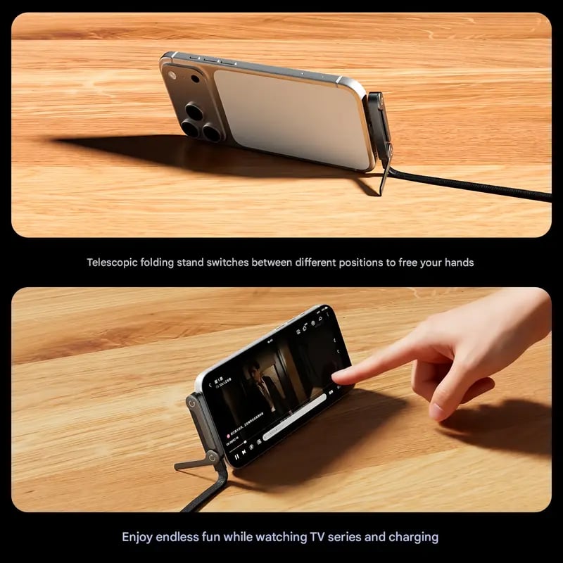 📱 2-in-1 Fast Charging Cable with Phone Stand – Charge & Watch Hands-Free ⚡