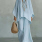 📢📢40% OFF !! ⏰Women's Loose Fit Long Sleeve Top & Wide Leg Pants Set