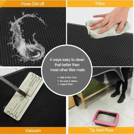 🐾 LIMITED-TIME 50% OFF! ✨ Non-Slip Cat Litter Mat – Waterproof, Easy Clean, Odor-Free 🧹
